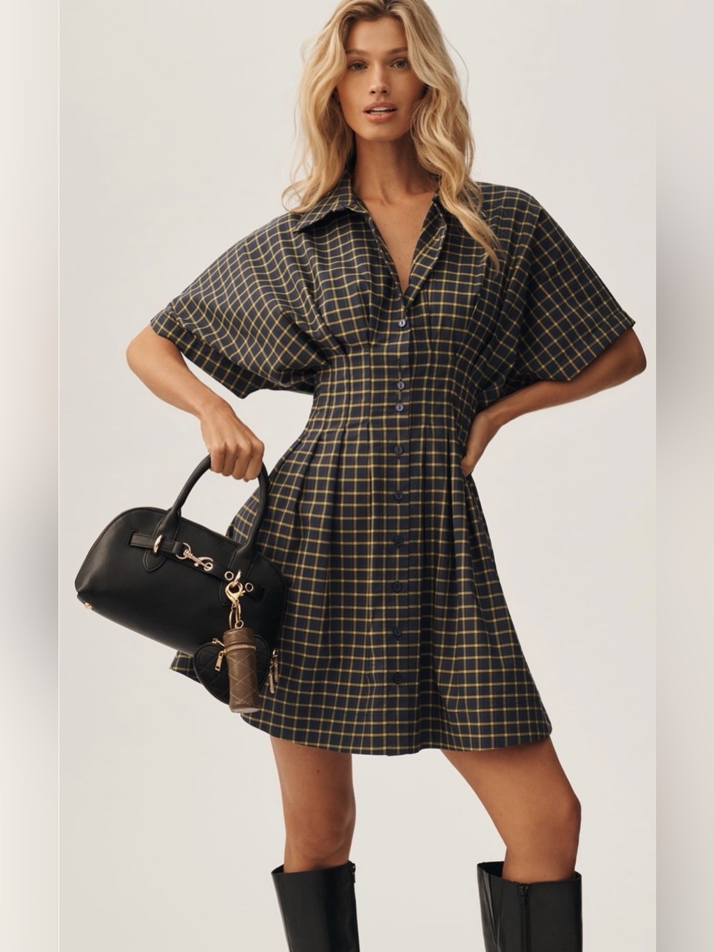 Anthropologie x Exquise Tobie Mini Shirtdress Size LP NWT